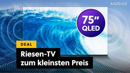Volle zwei Meter geballte 4K QLED-Power in eurem Wohnzimmer! Diese brutale Farbpracht kostet einen Bruchteil von Samsung + LG