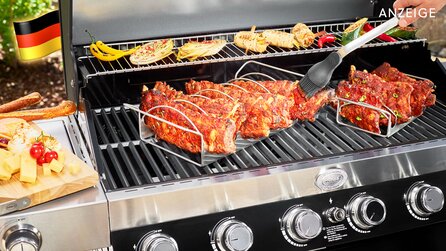 Dieser deutsche Gasgrill-Koloss ist der Traum für jede Outdoor-Küche! 8 Brenner und 800°C für die besten Steaks