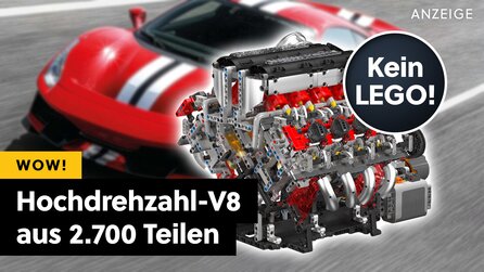 Die LEGO-Konkurrenz lässt euch jetzt einen funktionierenden Biturbo-V8 selbst bauen