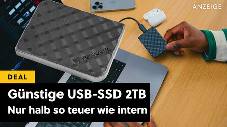 Externe SSD mit 2 TB aktuell nur halb so teuer wie interne Modelle
