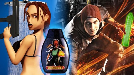 Verrückte Werbe-Deals in Spielen - Duschen mit Lara Croft + Kondome aus Infamous