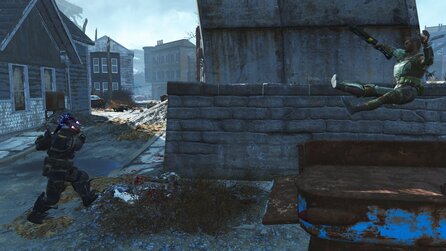 Teaserbild für Fallout 4: Wir verkloppen eine Gruppe Gunner mit unserem Baseballschläger