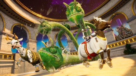 Goat Simulator 3: Im neuen DLC Multiverse of Nonsense bedroht ein Riesenhamster die Welt der Ziegen