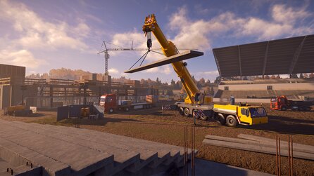 Im Baustellen-Simulator dürft ihr jetzt riesige Fußballstadien errichten