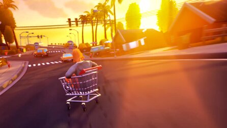 In Slackers werdet ihr zu waghalsigen Piloten - von Einkaufswagen!