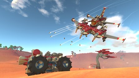 In TerraTech erkundet ihr die Open World in schrulligen Fahrzeugen, die ihr selbst baut