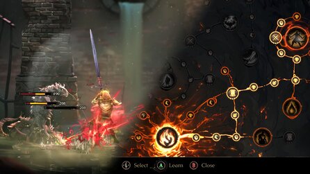 Im düsteren Action-Rollenspiel Mandragora stehen euch dank riesiger Talentbäume viele Pfade offen