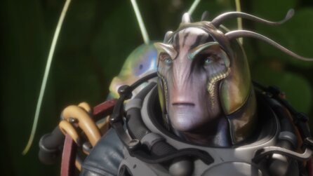 Im Shooter Infinitesimals kämpft ihr als Alien-Insekt gegen Cyber-Spinnen im Vorgarten