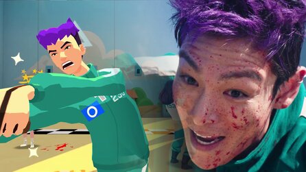 Zu Squid Game gibts ein offizielles Videospiel von Netflix und das ist absurd bunt und fröhlich