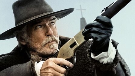 The Unholy Trinitiy: Pierce Brosnan und Samuel L. Jackson liefern sich einen Wild-West-Showdown
