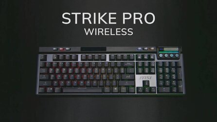 Die MSI Strike Pro Wireless verspricht flüsterleises Tippen ohne Kompromisse