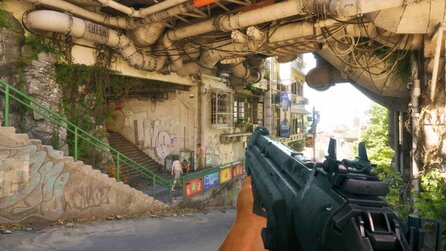 Deus Ex trifft Doom: Brachialer neuer Cyberpunk-Shooter von den Machern von The Ascent wechselt in die Ego-Perspektive