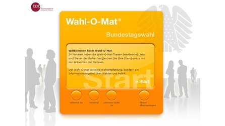 Internet - Wahl-O-Mat für Bundestagswahl