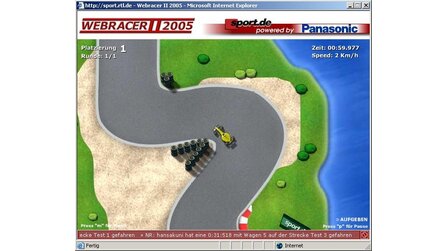 WebRacer II 2005 - Mini-Flashspiel zur Formel 1