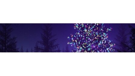Weihnachtssport - Radfahrer beleuchten Weihnachtsbaum