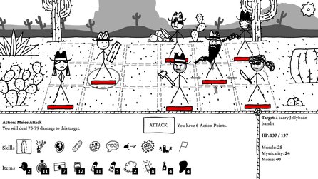 West of Loathing im Test - Kühe schubsen