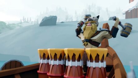 Wie Guitar Hero, nur mit Wikingern: In Ragnarock müsst ihr zu nordischem Rock im Takt trommeln