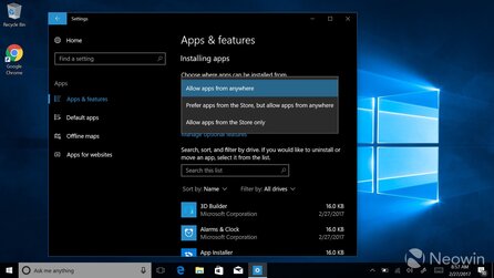 Windows 10 Creators Update - Beschränkung auf den Windows Store als Option