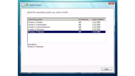Windows 7 in mehreren Versionen? - Screenshot aus Build 7025