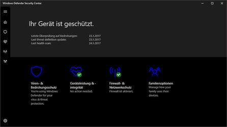 Windows 10 - Neues Windows Defender Security Center
