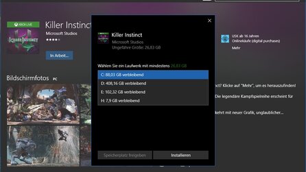 Windows 10 - Windows Store erlaubt Wahl des Installationslaufwerks