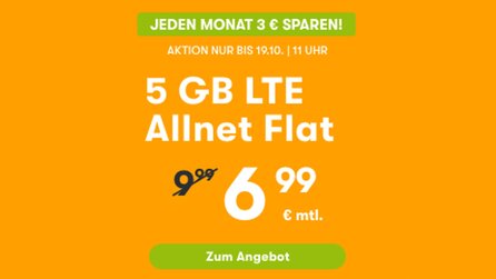 Handyvertrag mit 5 GB Datenvoulmen für nur 6,99 Euro pro Monat - nur noch bis Dienstag [Anzeige]