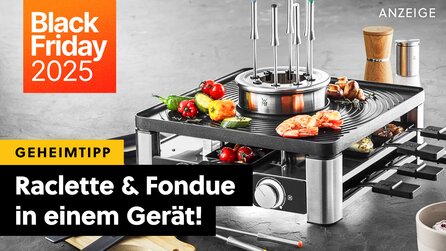 Das Festmahl für Unentschlossene! Mit 8 Pfännchen und 1.800 Watt könnt ihr Raclette + Fondue gleichzeitig genießen!