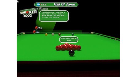 World Championship Snooker 2003 - Screenshots