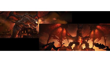 World of WarCraft: Cataclysm - Dualscreen-Wallpaper mit Todesschwinge (Update)