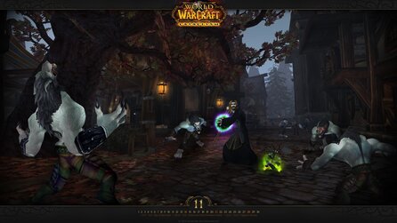 World of Warcraft: Cataclysm - Desktop-Kalender für November mit Worgen und Goblins