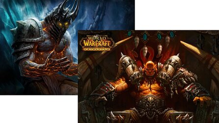 World of WarCraft: Cataclysm - Offizielle WoW-Wallpaper mit Hellscream und Fordragon