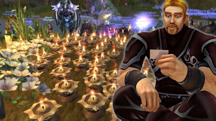 Kerzen und Blumen in WoW: Grab eines verstorbenen Spielers wird dank Netflix zur Pilgerstätte