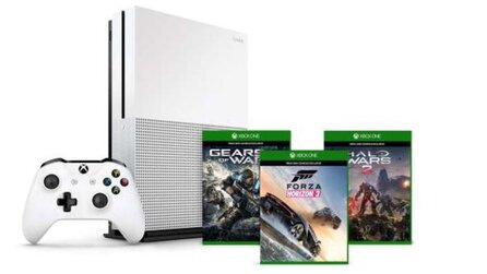 Xbox One S mit Gears of War 4, Forza Horizon 3 und Halo Wars 2 - Gamescom-Bundle im Microsoft-Store für nur 249€
