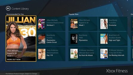 Xbox Fitness - Bilder der Fitness-App für die Xbox One