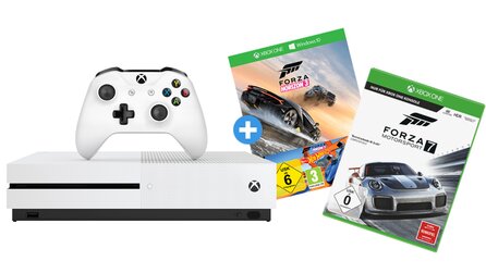Xbox One S Racing Bundle mit Forza 3DLC und Forza Motorsport 7 für 249€ - Schocktober-Angebote bei Saturn