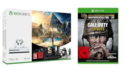 Xbox One S 500GB + Assassins Creed: Origins + CoD: WWII nur 234,99€ - Konsolenbundle im Angebot bei Amazon