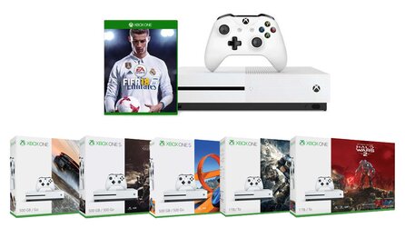 Xbox One S FIFA 18-Bundle + Gears of War 4, Forza 3Hot Wheels, Shadow of War oder Halo Wars 2 - Ab 249€ bei Microsoft