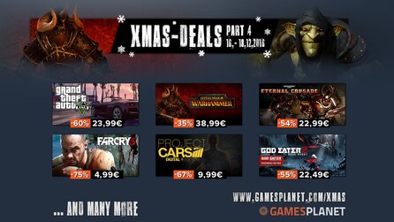 XMAS Sale bei Gamesplanet - GTA 5 + Total-War-Reihe im Angebot