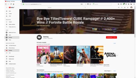 Youtube Gaming - Neue Gaming-Themenseite gestartet, App wird eingestellt