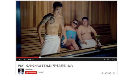 Zählerüberlauf bei YouTube - »Gangnam Style« von Psy zu erfolgreich