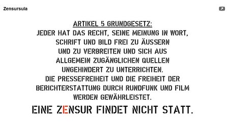 Zensi Zensa Zensursula - Protestsong auf YouTube