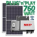 Balkonkraftwerk 600W (760W, 2x 380W) Komplett-Set Steckerfertig