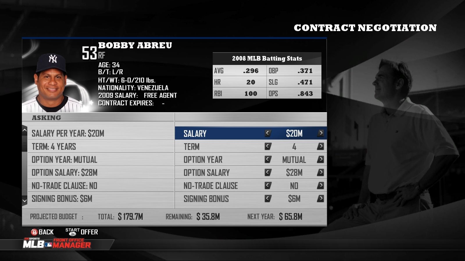MLB Front Office Manager Screenshots
