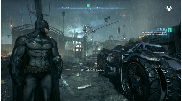 Batman: Arkham KnightEr kommt: Bat Rider. Ein Mann und sein Panzer kämpfen gegen das Unrecht!