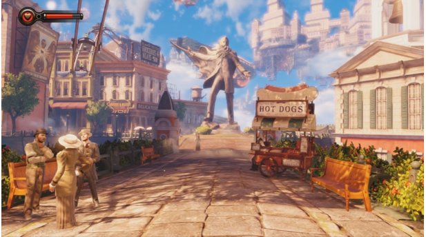Bioshock Infinite (Xbox 360)Die ersten Schritte durch die Straßen Columbias gehören zu den beeindruckendsten Spielerlebnissen der letzten Zeit.