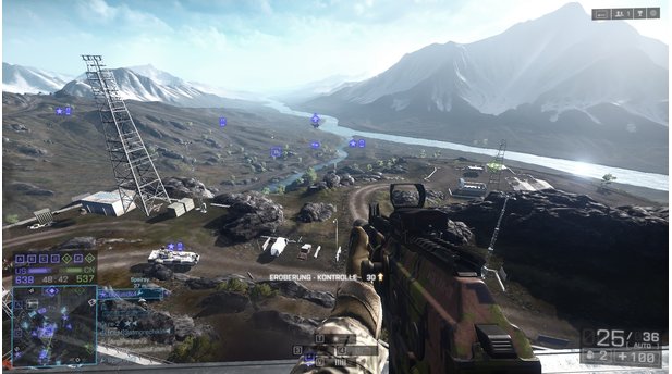 Battlefield 4 - China RisingVom Radarturm können wir auf Altai nahezu die gesamte Karte überblicken, ein Fest für Sniper.