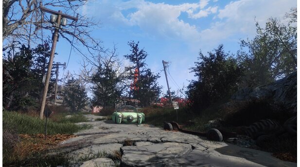 Die Mod Commonwealth Conifers Redux sorgt für eine grünere, lebendigere Landschaft in Fallout 4.