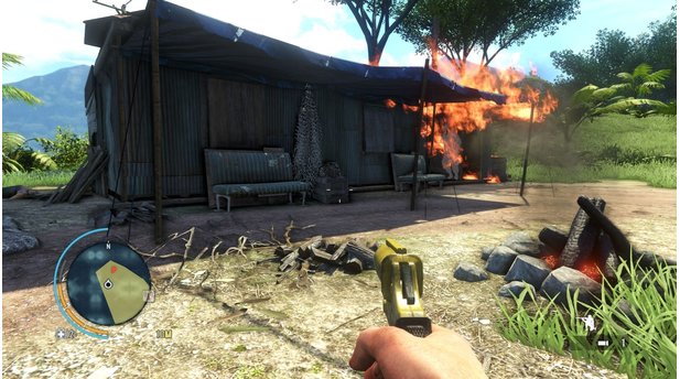 Far Cry 3Eine Methode, um einen Gegner aus dem Haus zu locken: Das Haus anfackeln.