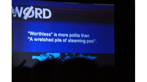 GDC 2011 VorträgeDas Schöne an den GDC-Vorträgen: Untereinander reden die Entwickler wie hier Steve Meretzky Klartext.