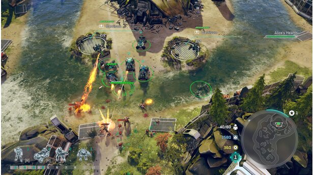 Halo Wars 2Infanterie kann sich in Deckungspunkten verschanzen, um deutlich weniger Schaden zu nehmen.